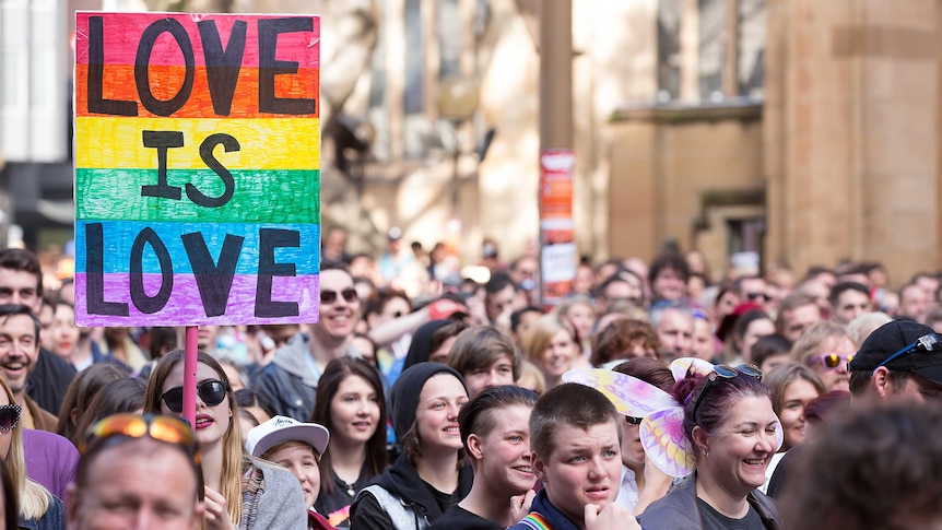 Same-sex marriage activists in Sydney