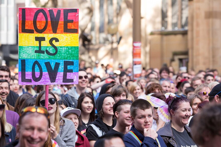 Same-sex marriage activists in Sydney