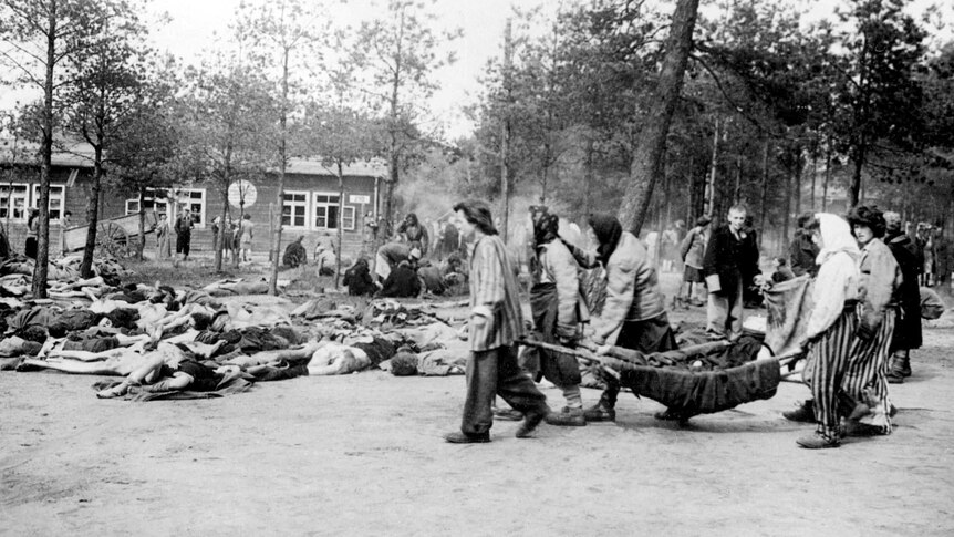 Female prisoners of the Bergen-Belsen concentration camp