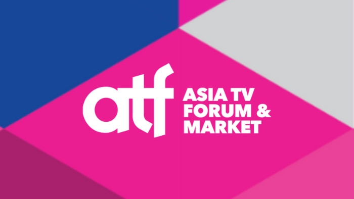ATF typeface logo and next to it reads 'Asia TV Forum & Market'