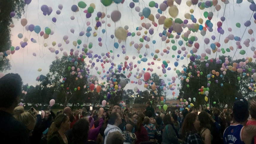 Balloons released in Mildura in honour of dead toddler