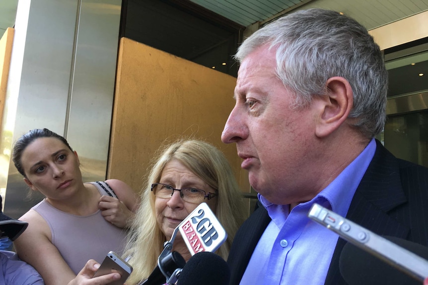 Faye and Mark Leveson leaving Glebe Coroner's Court