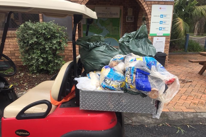 A cart full of rubbish