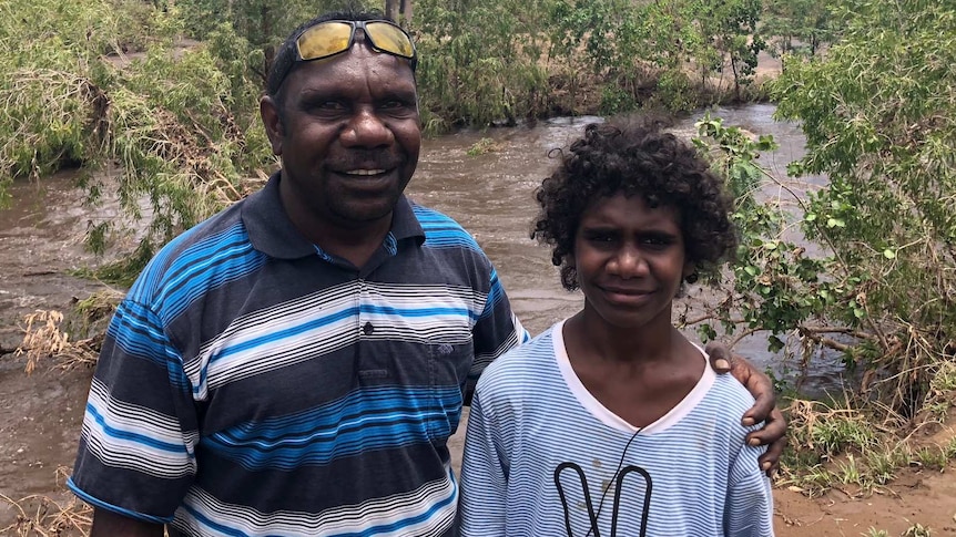 Warmun's Frank Churchill was rescued from a swollen creek by his uncle John Mosquito.