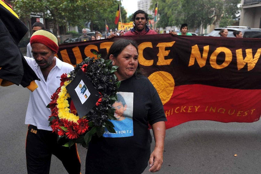 Protesters march for TJ Hickey