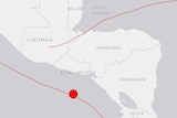 USGS Image location of El Salvador magnitude-7.2 quake