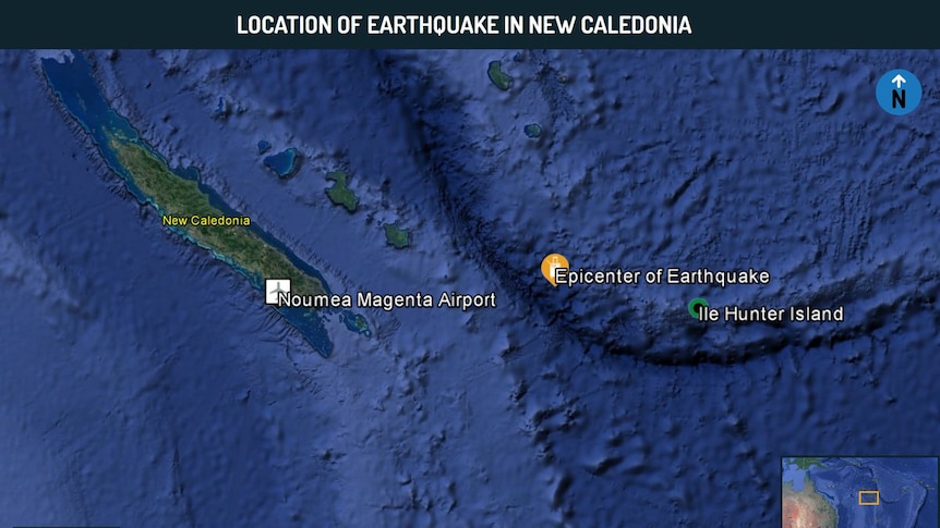 A map shows the location of the earthquake