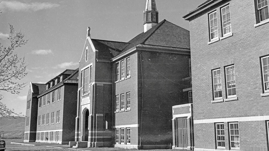 The main administrative building at the Kamloops Indian Residential School in 1970