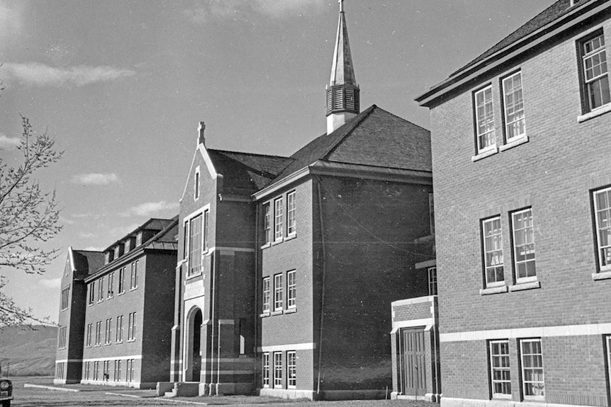 The main administrative building at the Kamloops Indian Residential School in 1970