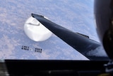 空军U-2飞行员俯视疑似中国侦察气球的盘旋状态