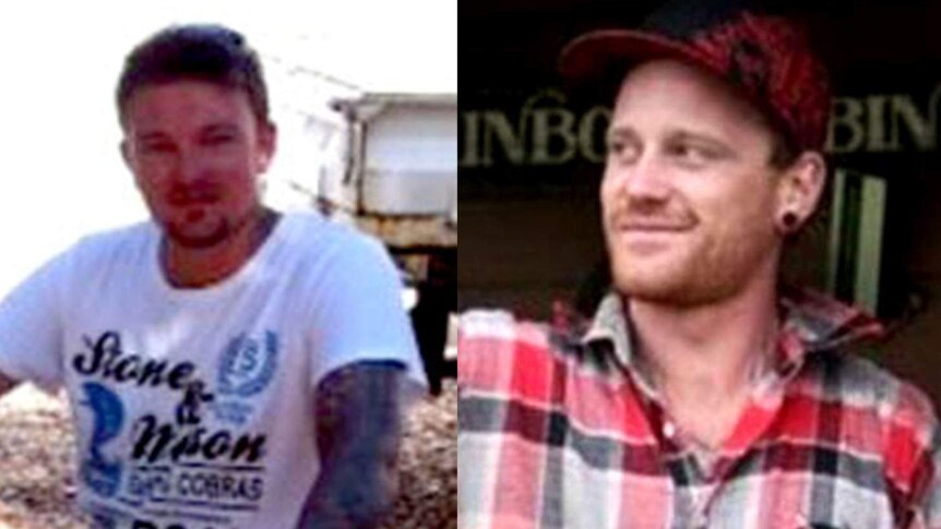 Police are searching for missing men Dion Direen and Jonathon Saunders.