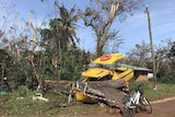 Cyclone damage at Dingo Beach, north of Airlie Beach.