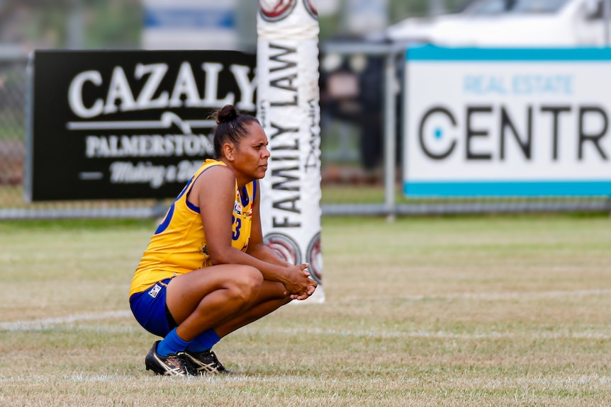 Tiffany Parriman scans the field.