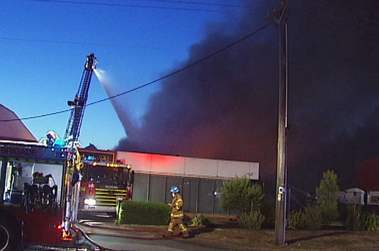 Fire at Altona North in a  garden supplies factory