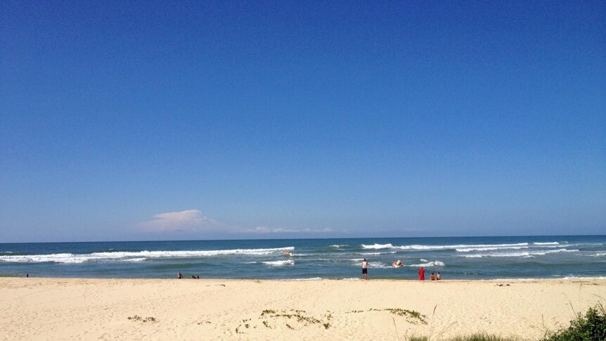 Surf lifesaving dinghies at South Valla beach.