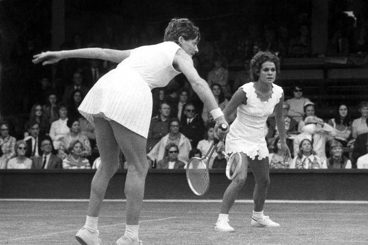 Margaret Court and Evonne Goolagong at Wimbledon, 1971