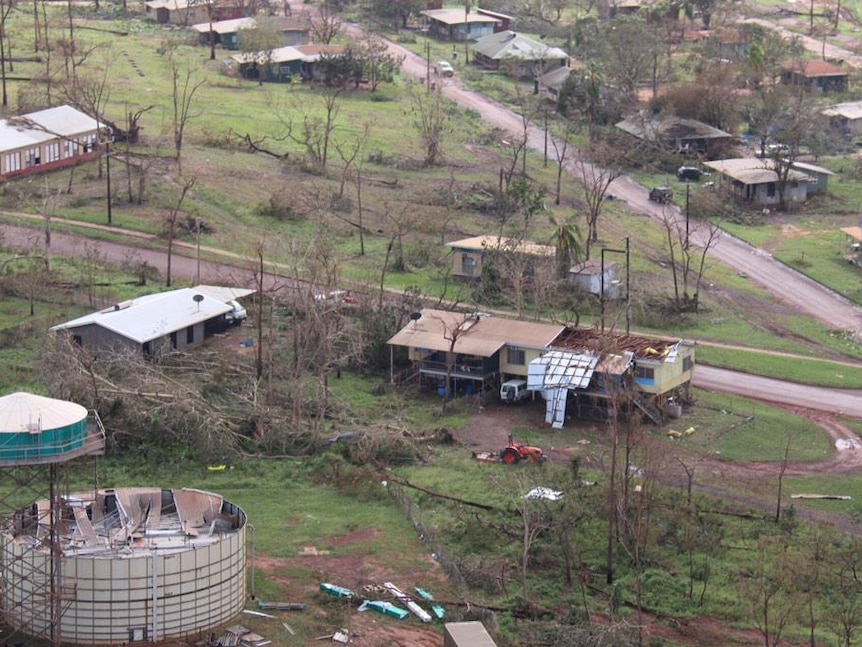 Destruction caused by Cyclone Lam