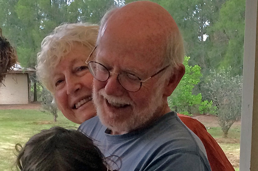 Greg and Beverley Mead, pictured holding their granddaughter, Ruby.