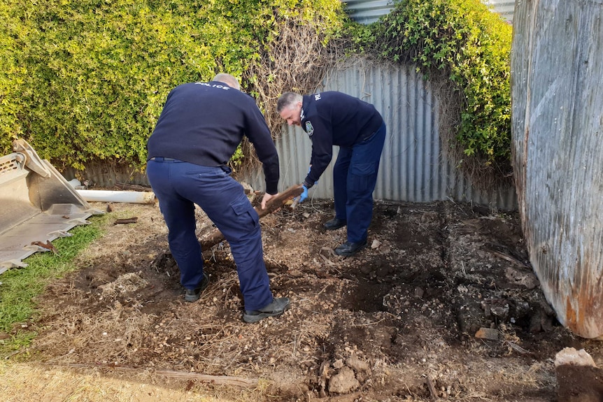 Police search a property at Maitland