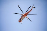 A DFES air crane helicopter.