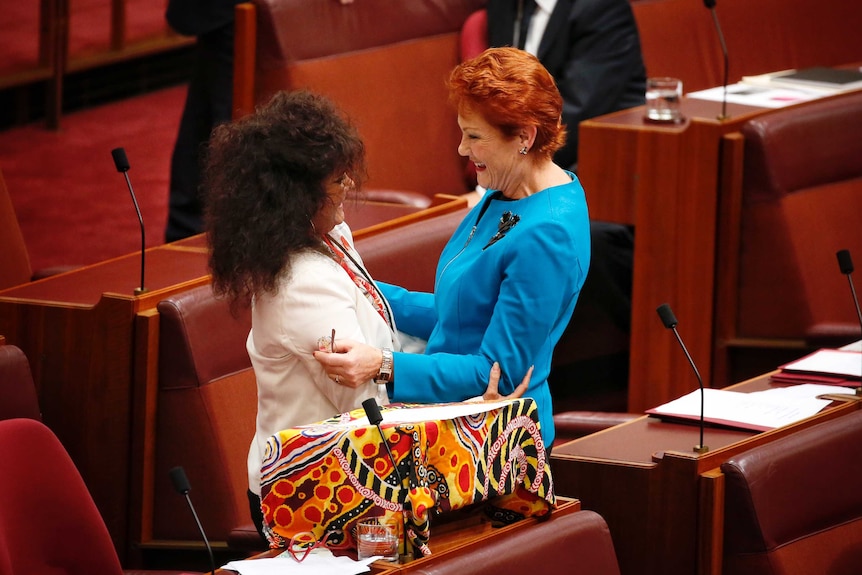 Malarndirri McCarthy and Pauline Hanson