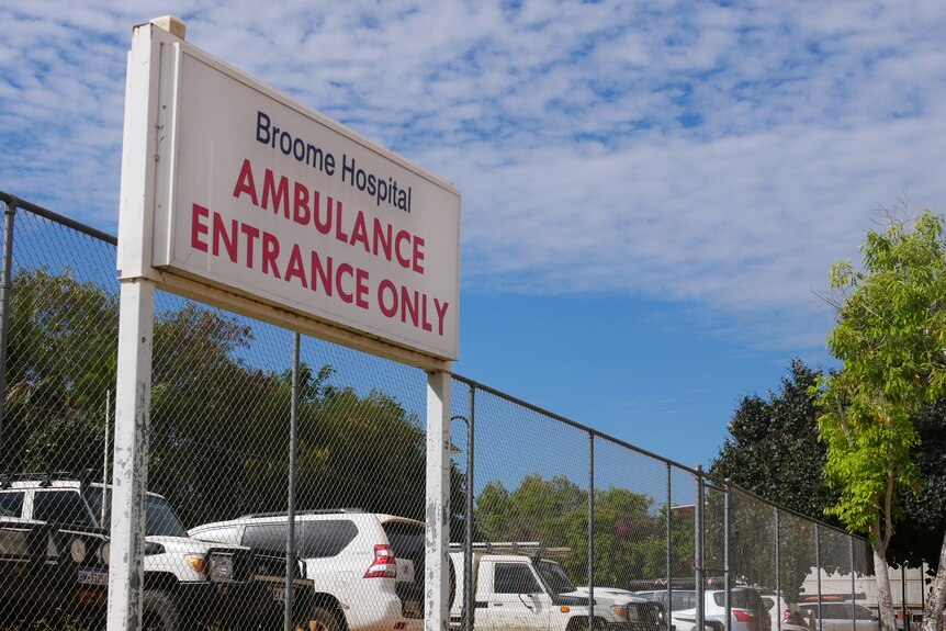 Broome Hospital ambulance signage 