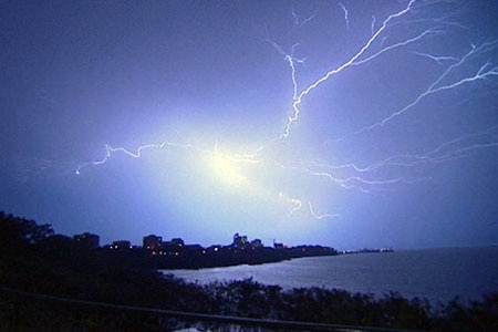 Lightning fork over Darwin