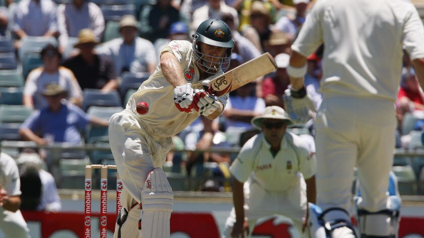 Simon Katich plays to the leg side