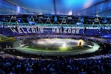 A packed London Stadium celebrates the opening ceremony of the 2012 Olympic Games.