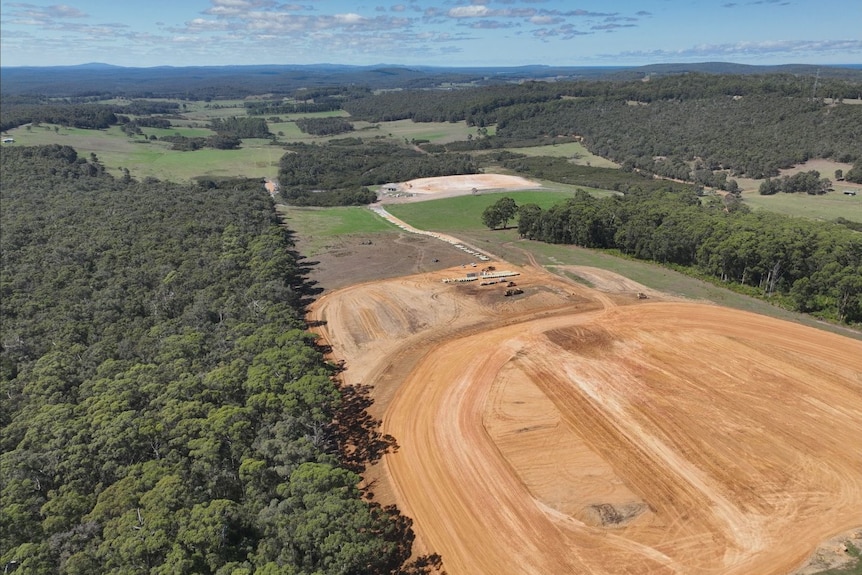 aerial of land clearing