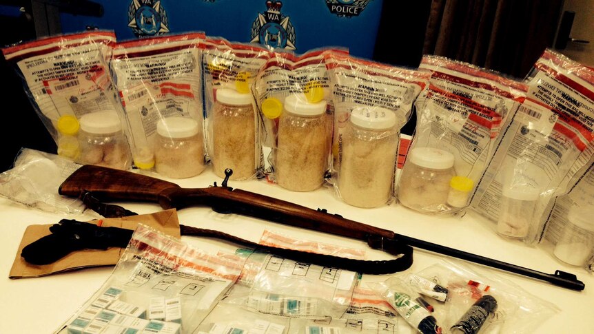 Drugs and firearms seized in raids in Kewdale and elsewhere