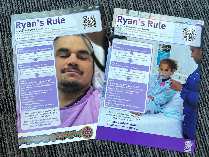 Two Queensland Health brochures explaining Ryan's Rule