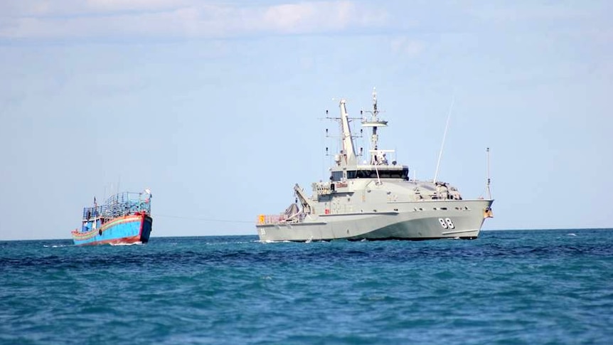 The boat carrying 84 mostly Vietnamese asylum seekers was intercepted 50 kilometres off the Kimberley coast on Sunday afternoon.