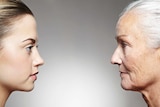 women of different ages look at each other in profile