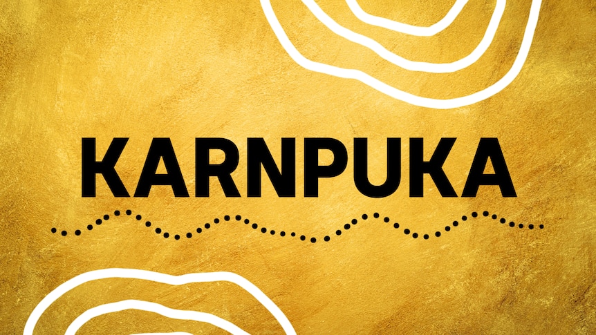 Yellow background with black text that reads "KARNPUKA"