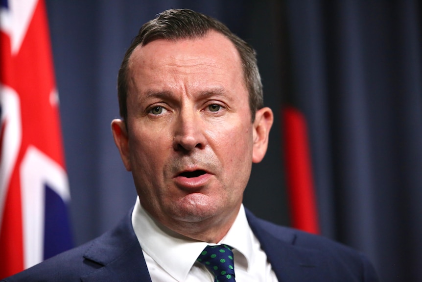 Mark McGowan speaking at a press conference