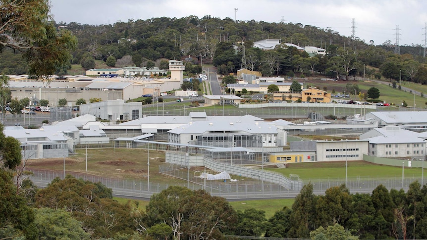 Looking down on Risdon Prison.