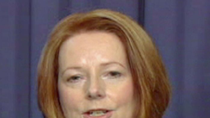 Prime Minister Julia Gillard addresses the media