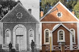 Guildford Mechanics Hall photographed in 1870 and in 2018