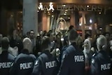 Protests outside Max Brenner store Melbourne. (IjenoTakirin: YouTube)