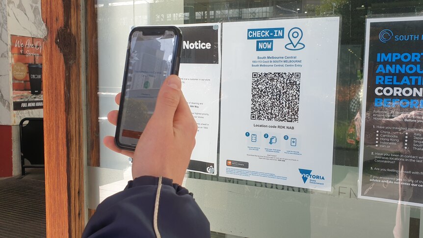 QR code scanned at Melbourne shopping complex