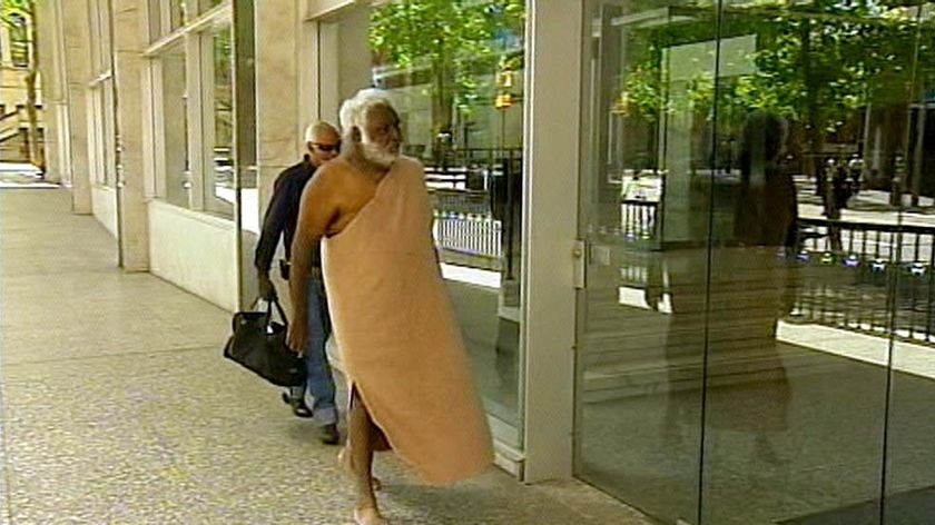 Prepared to keep fighting...Allan Campbell arrives at the RBA headquarters today.