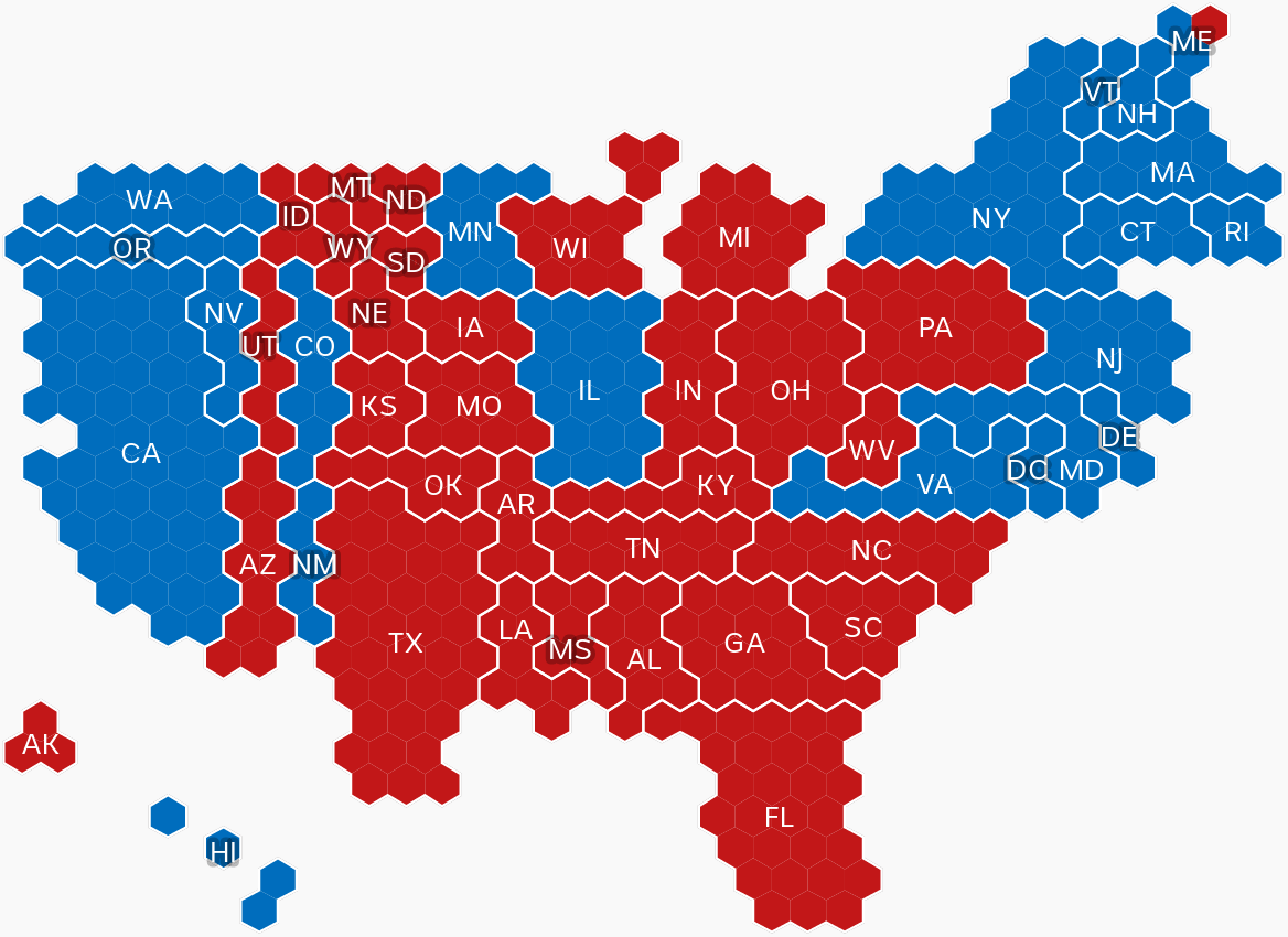 US election results map reveals Joe Bidens path to White House image