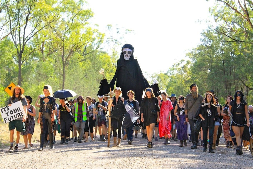 Protest against the Maules Creek Mine, near the Leard State Forest. Feb 15, 2015.