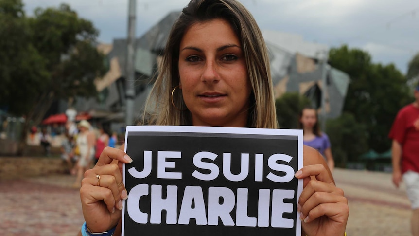 Maeva Siena organised the vigil for victims of the Charlie Hebdo shooting at Federation Square..