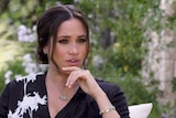Meghan speaks in a television interview.