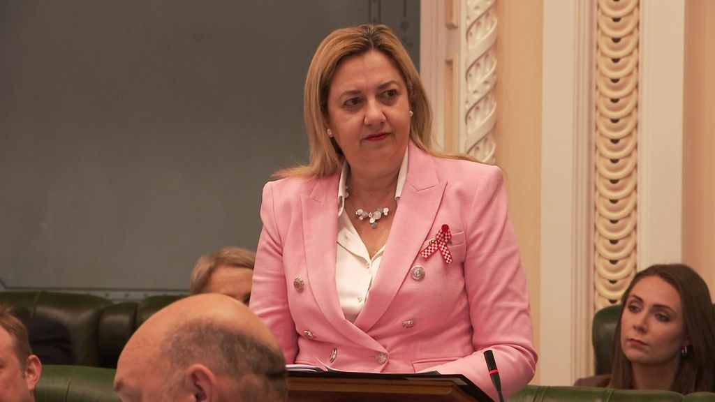 Annastacia Palaszczuk speaking in Parliament