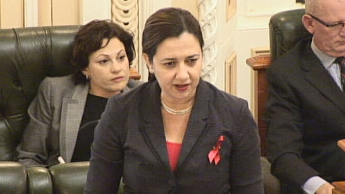 Qld Opposition Leader Annastacia Palaszczuk speaking in State Parliament