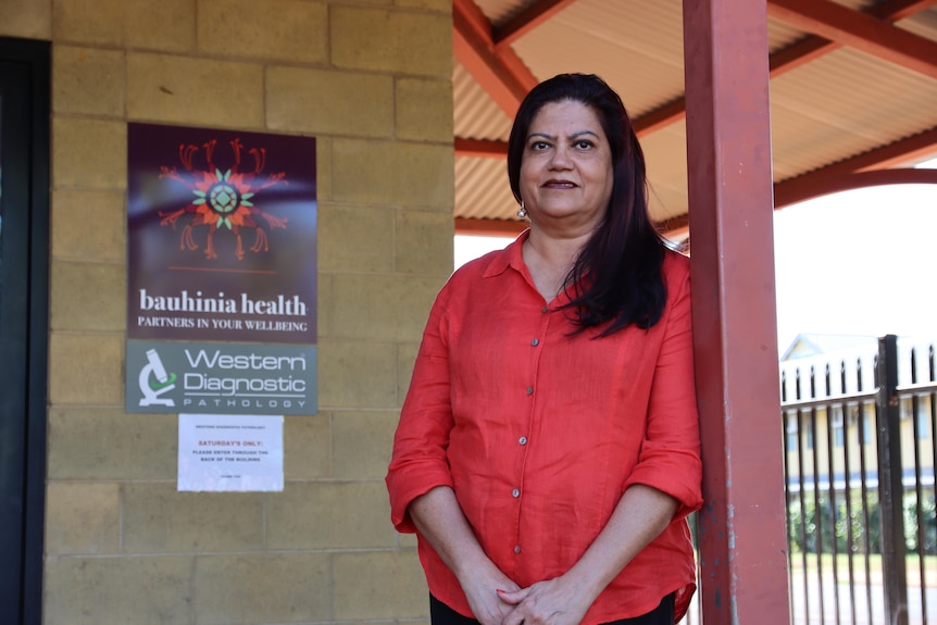 Anjali Palmer stands outside a medical clinic in Katherine.