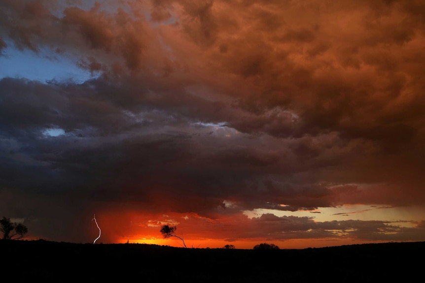 A storm in outback Western Australia.